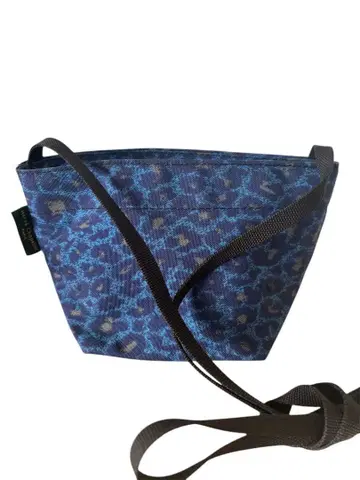 Herve Chapelier 파랑 레오파드 무늬 숄더백