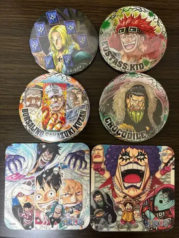 원피스 캔뱃지 코스터 모음 크로커다일 키드 사카즈키 키자루 아오키지