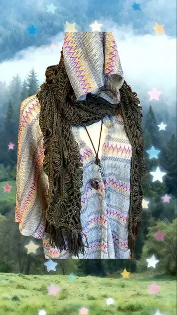 모리걸 페어리 그런지 귀여운 판초