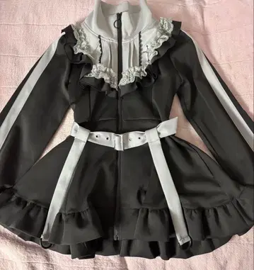 DearMyLove 유메텐보 십자가 자수 프릴 시스터 저리 원피스