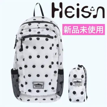 [미개봉 새상품] Heisan 하이산 백팩 화이트 도트 한국 브랜드