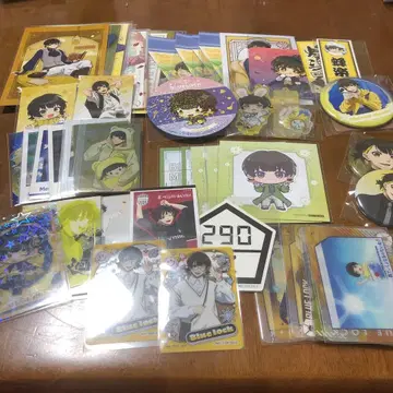 블루 록 묶음 판매 엽서 캔뱃지 클리어 카드 바치라 메구루