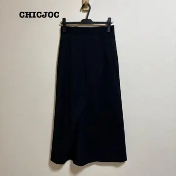새상품급 CHICJOC Marzotto 랩 스타일 롱 스커트 36 블랙