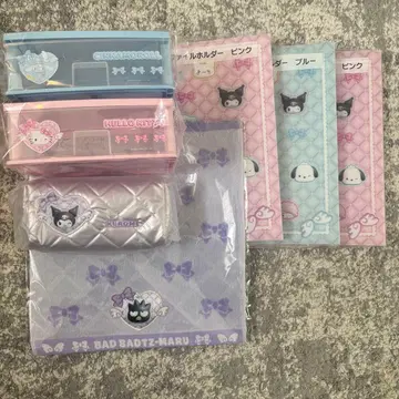산리오 제일복권 클리어 파일 가슴 파우치 핸드 타월