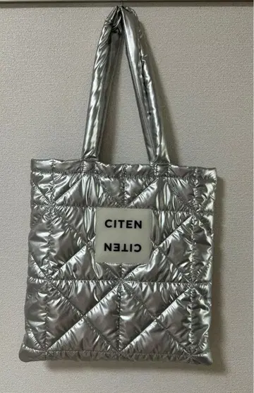 CITEN 퀼팅 토트백 실버