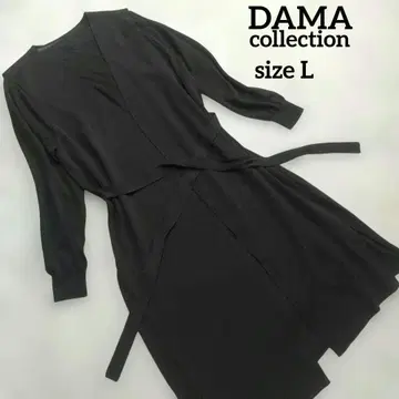 더마 컬렉션 시어 롱 가디건 벨트 리본 블랙 L