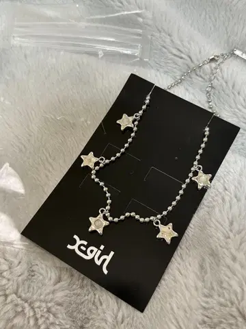 X-girl 별 모양 참 목걸이