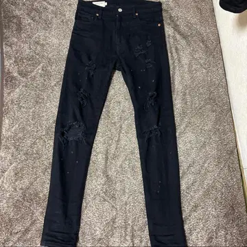 메종 키츠네 블랙 데님 팬츠 27