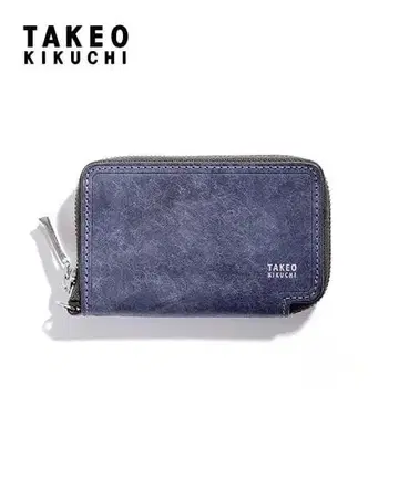 다케오 키쿠치 동전 지갑 코인 케이스 카드 케이스 겸용 명함지갑 블루