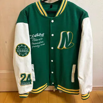 클래식 바시티 자켓 그린 24