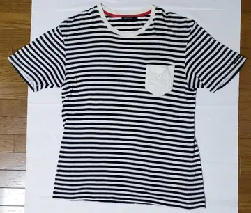 LOVELESS 러브리스 네이비 화이트 보더 스컬 T셔츠