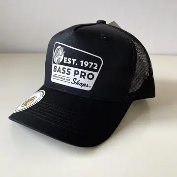 Bass Pro Shops 버스프로 빈티지 사인 트래커 캡 블랙