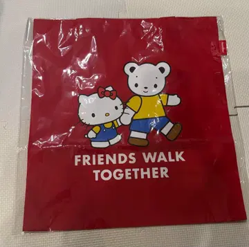 [새상품] 헬로키티 familiar 토트백 파미리아 빨간색 레드 산리오