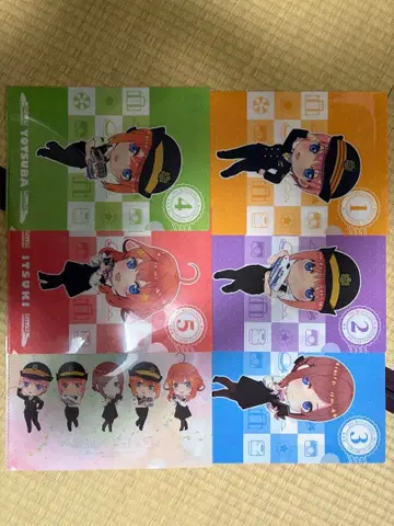 5등분의 신부 JR 도카이 콜라보 클리어 파일 6장 세트