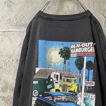 인앤아웃 버거 다이너 기업 로고 티셔츠