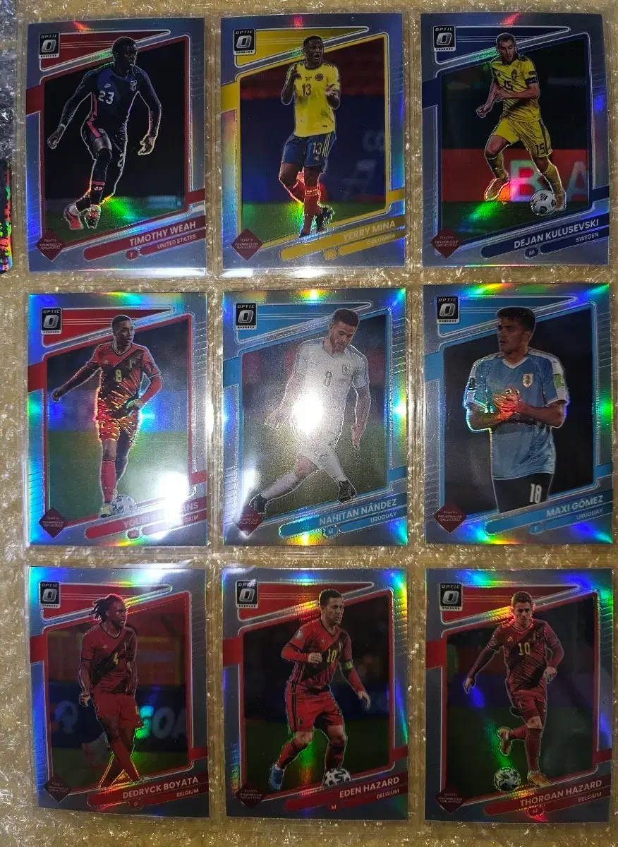 Optic Donruss 프리즘 축구선수 카드 모음