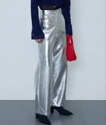 Vegan Leather Wide Straight Pants