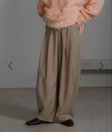 LOWRYS FARM 이지 와이드 코쿤 팬츠 L 사이즈