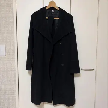 [ 클리닝 완료 ] 블랙 롱 코트 벨트 포함