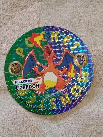 포켓몬 아마다 원형 딱지 리자몽 No.006 키라