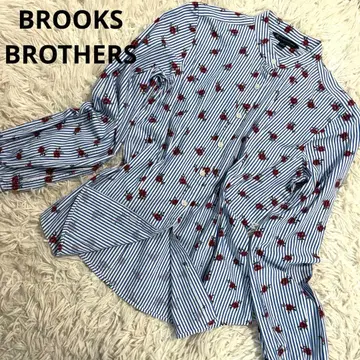 브룩스브라더스 Brooks Brothers 스트라이프 꽃무늬 밴드 카라