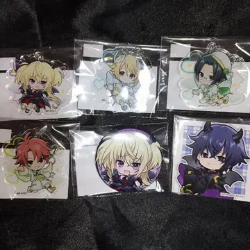 수호캐릭터 천사와 악마 복권 마루쿠지 세트 캔뱃지 아크릴