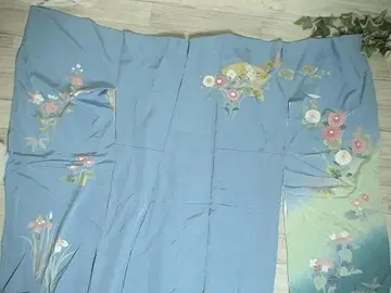 102336 여성용 후리소데 스카이블루x매실