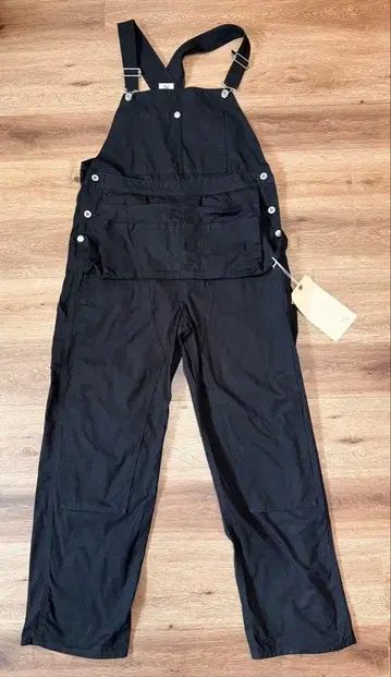 SUNDAY WORKS 블랙 오버롤 S