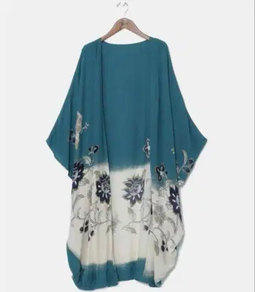 후리소데풍 겉옷 UV 컷 가공 블루 x 화이트 SO-6