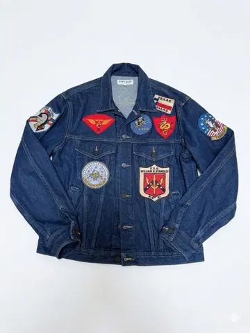 AVIREX 패치 부착 데님 자켓 L