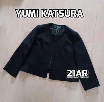카츠라 유미 이긴 블랙 포멀 노카라 자켓 빅 사이즈 21AR
