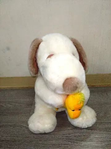 스누피 모카 레트로 봉제 인형 우드스탁 안기