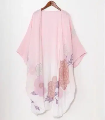 후리소데풍 겉옷 UV 컷 가공 핑크 SO-7