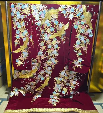 우치카케 이로 우치카케 벨벳 금채 유젠