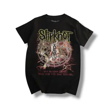 슬립낫 밴드 T셔츠 기하학 디자인 블랙 M 225