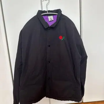 x-girl 장미 자수 점퍼 블랙