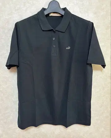 CROCODILE 블랙 반팔 피케 셔츠