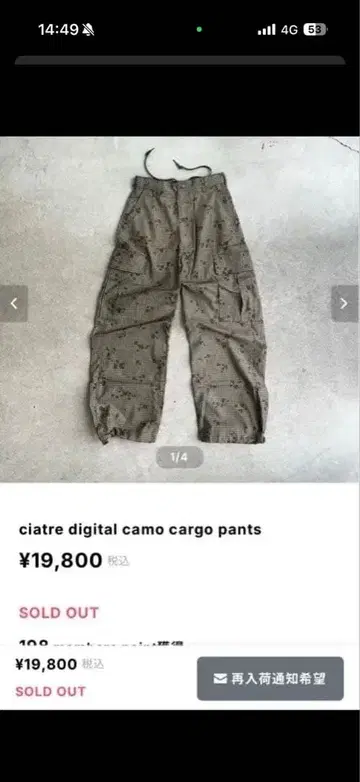 ciatre digital camo cargo pants