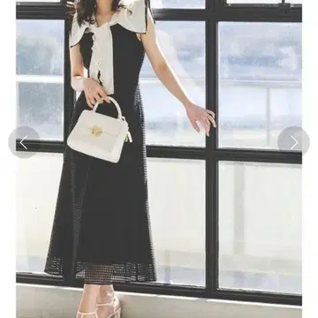 snidel 세일러 스카프 원피스