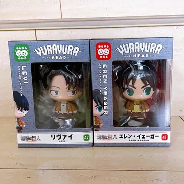 [ 미개봉 ] 진격의 거인 흔들흔들 헤드 리바이 엘렌 피규어 세트