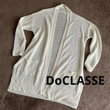 새상품급! 린넨 100% DoCLASSE 두클라쎄 가디건 L 오프화이트