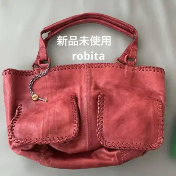 로비타 robita 토트백 천연 가죽 미사용 새상품 택 수납 가방 포함