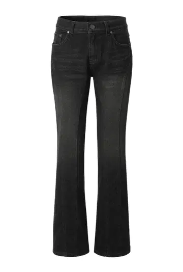 한국 청바지 threetimes Panel bootcut jeans