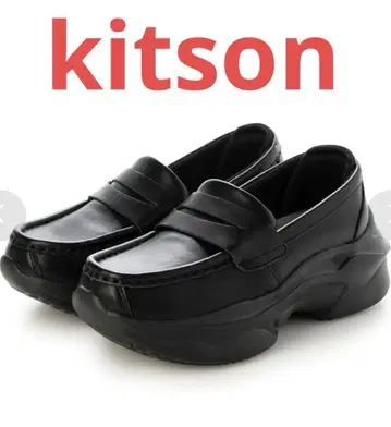 [ kitson ] 통굽 블랙 로퍼 스니커즈 L 사이즈 ( 24cm )