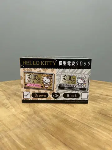 HELLO KITTY 키티쨩 가로형 전파 시계 레오파드 무늬 갸루 새상품