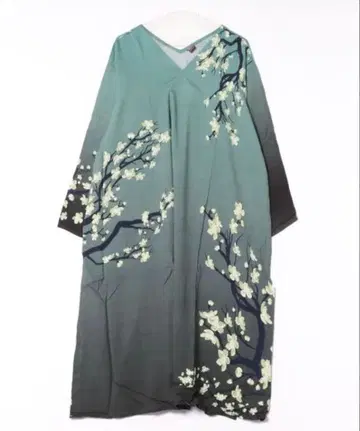 일본풍 패턴 원피스 그린 SO-11