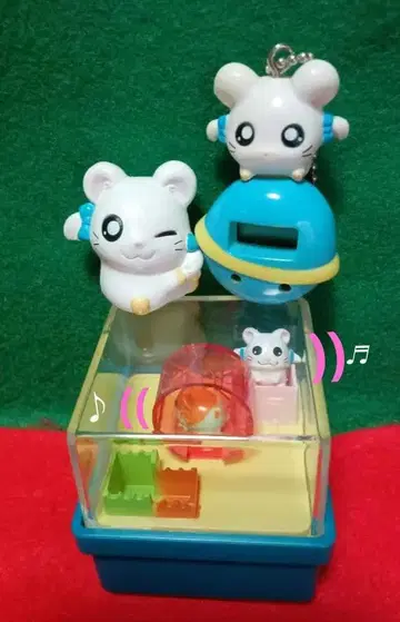 옛날 꼬마햄토리 ~움직이는 햄짱~ 리본 워치 & 피규어 ~3개 세트