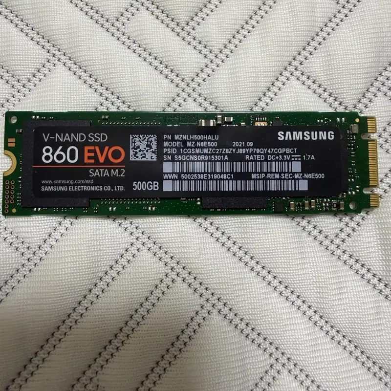 삼성 SSD 500GB 860EVO M2 SATA 팝니다