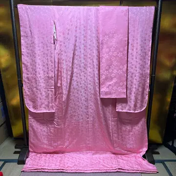 카케시타 카케시타 오비 2세트 핑크 순수 실크 꽃무늬