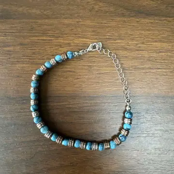 터콰이즈 파랑 은 팔찌